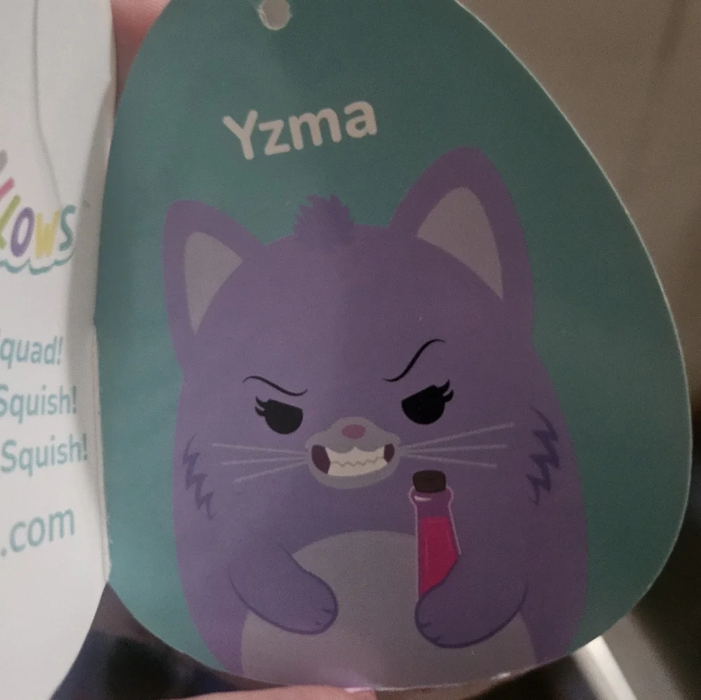 NWT Yzma Disney Squishmallow Purple Cat 6.5